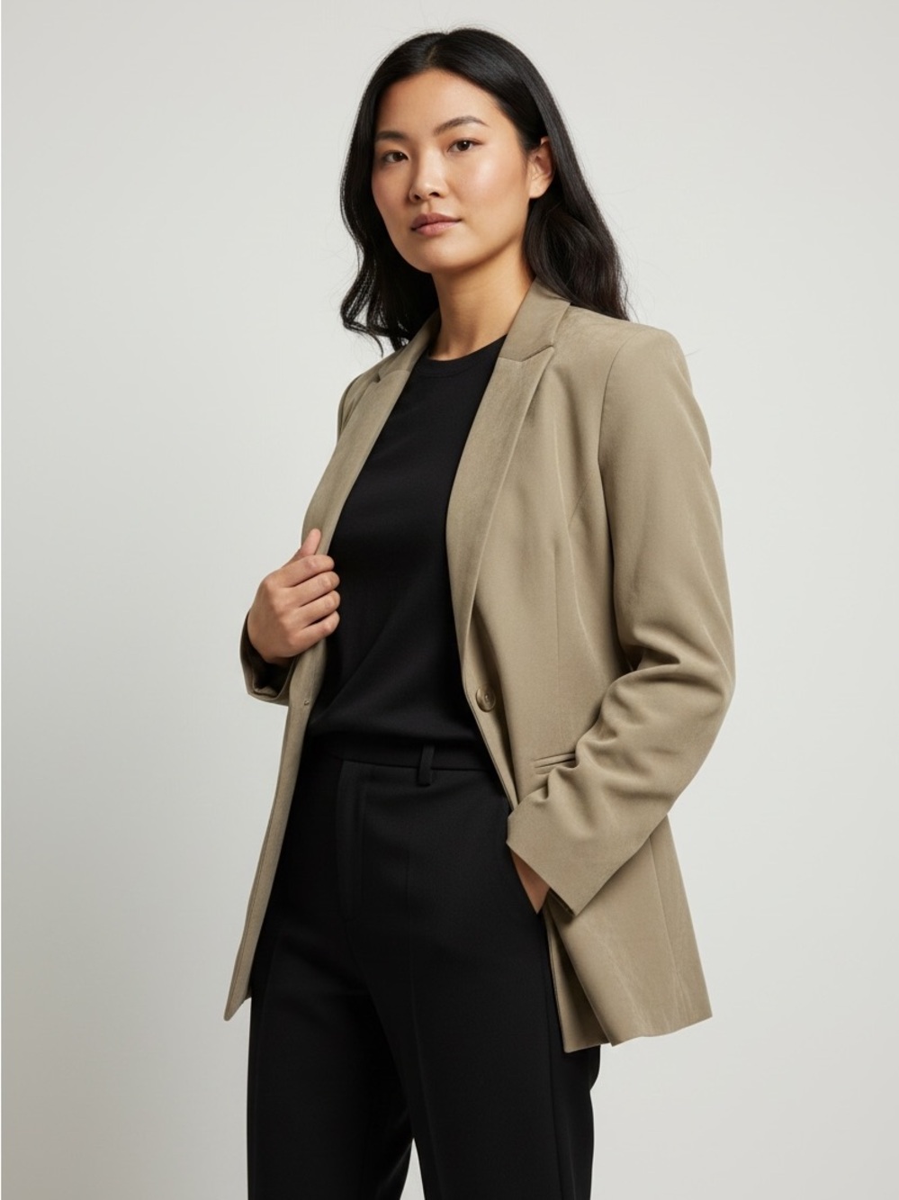 Women's Rare London Tailored Blazer Olive Green Size 6
